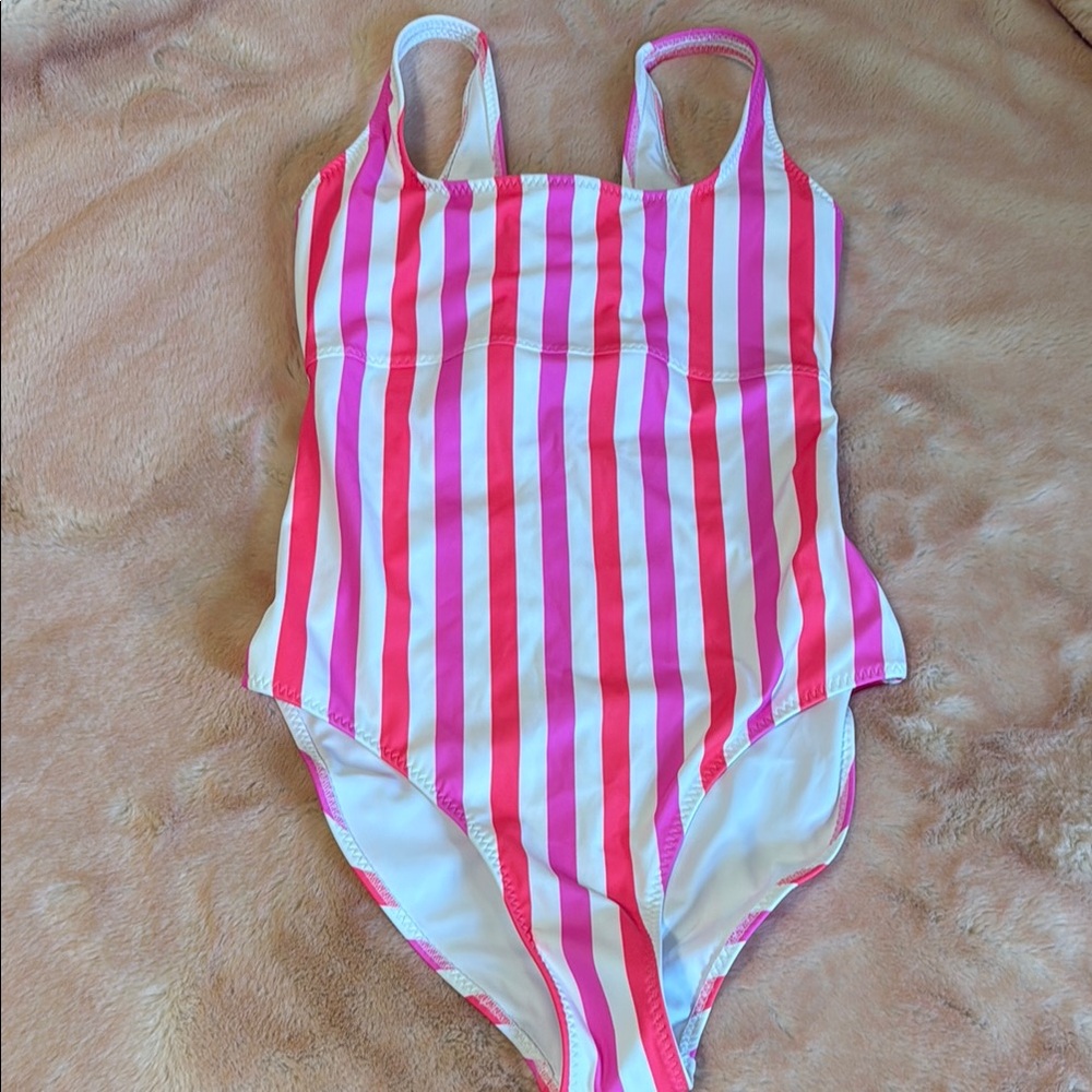 NWT Pink and White Striped Swimsuit